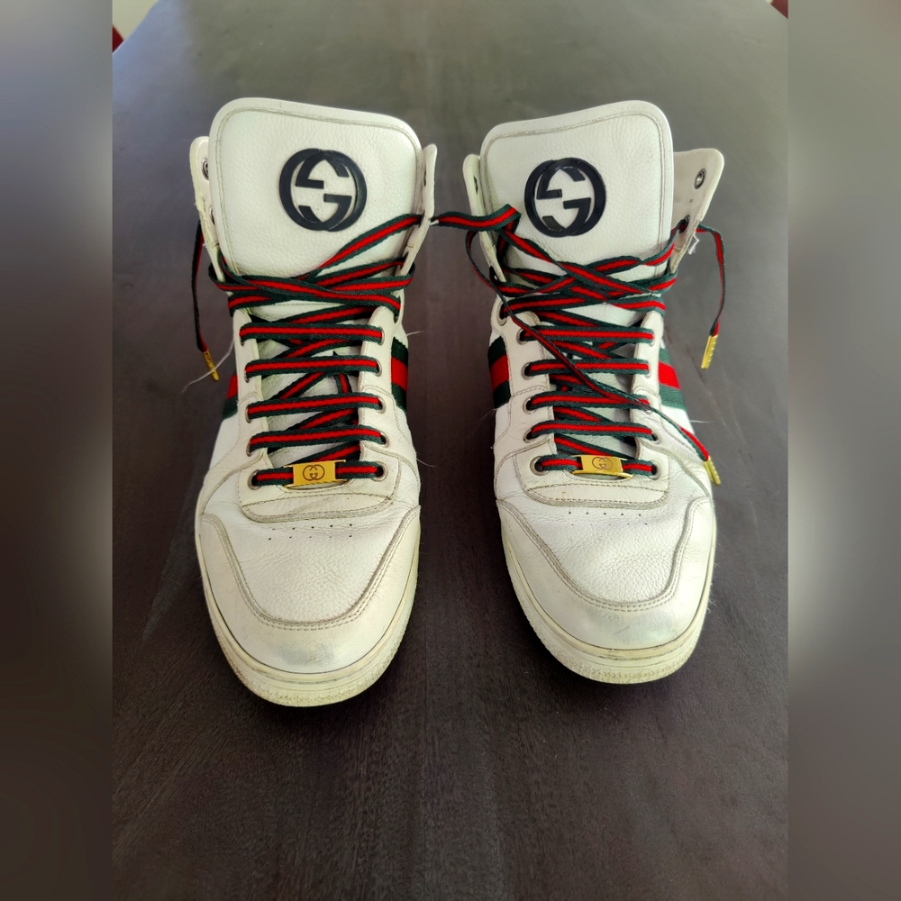 Gucci Coda Stripe High Top Mens Sneakers Size 9.5